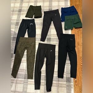 LOT of (8) GymShark leggings and shorts; All Size M , All Sold Together